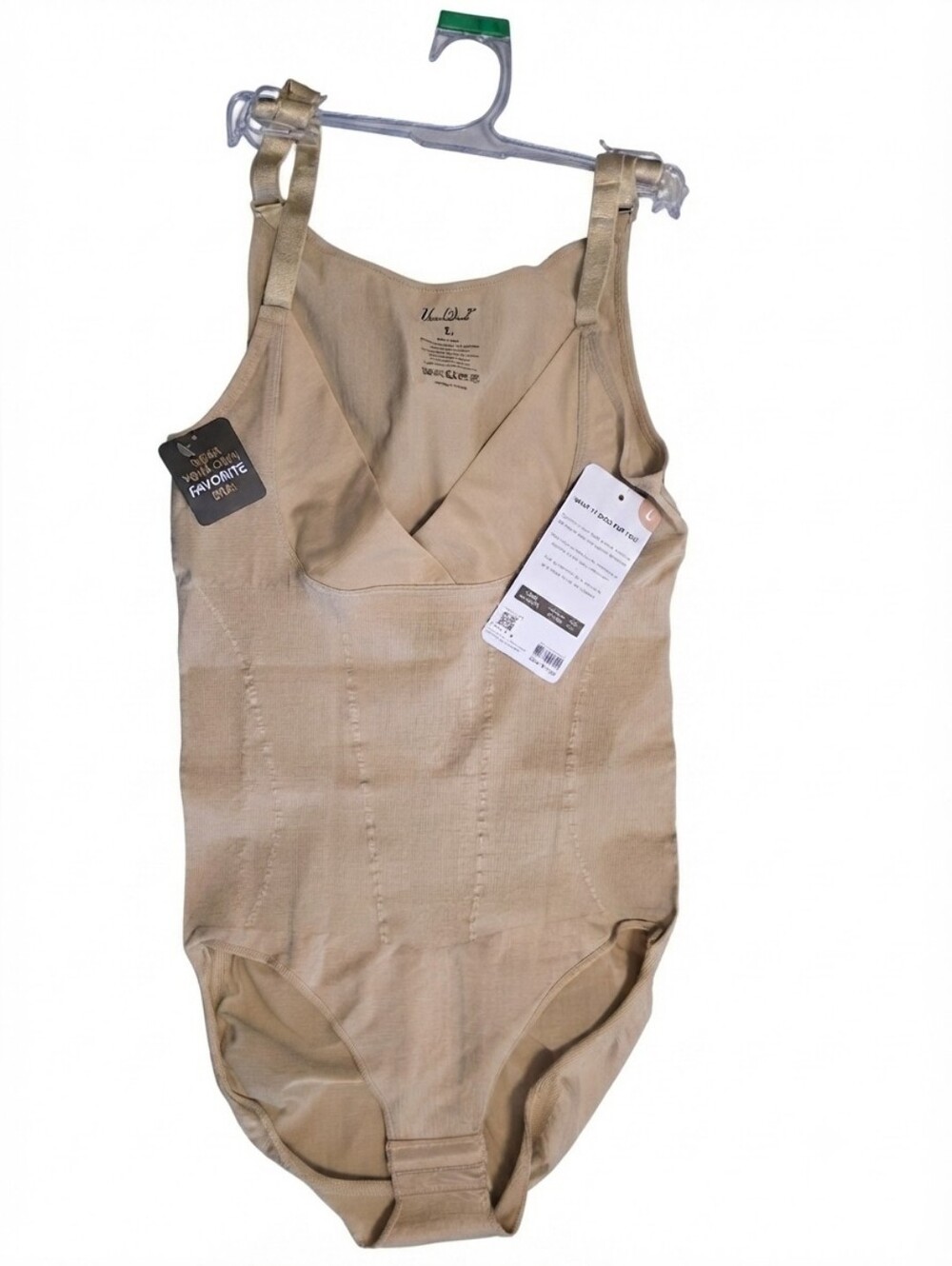 NWT Under Where? Open-Bust Shaper Bodysuit Firm Control Sz L (8-10)